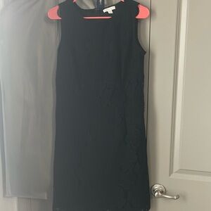 New York and Company. Lace overlay dress midi length